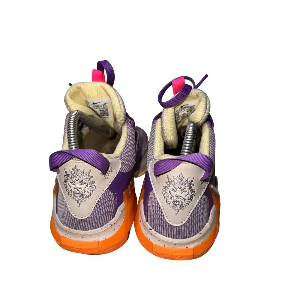 Nike Womens Athletic Shoes Size 5.5Y US Purple/Orange Lace-Up Lightweight Design - Picture 7 of 10